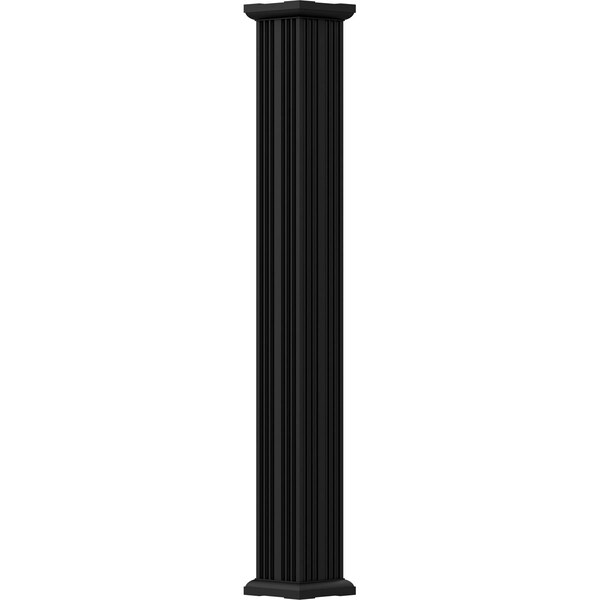 Ekena Millwork 10" x 12' Endura-Aluminum Column, Square Shaft (Load-Bearing 26,000 lbs), Non-Tapered, FLuted EA1012ENFSGTUTU - main